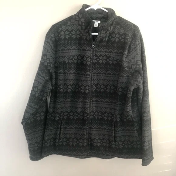 Old Navy Snowflake Fleece Zip Up Jacket XXL - Picture 1 of 5